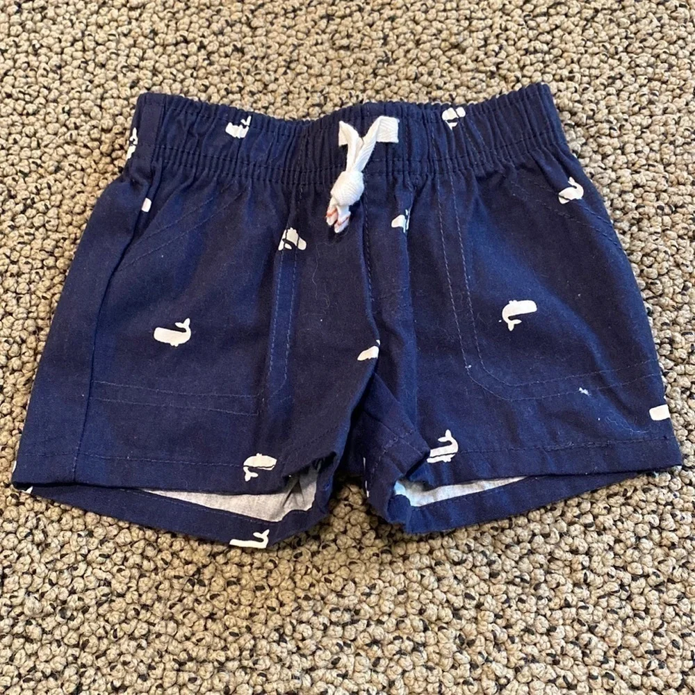 NWOT Carter’s Whale Shorts Blue & White Size 6 Months